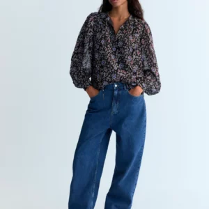 Blusa FRANCISCA flores azules The New Sociaty.