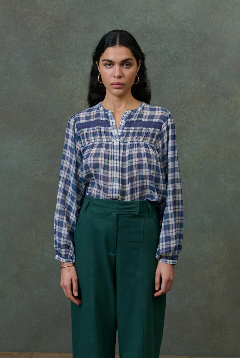 Camisa JALLY cuadros azules Lousie Misha.