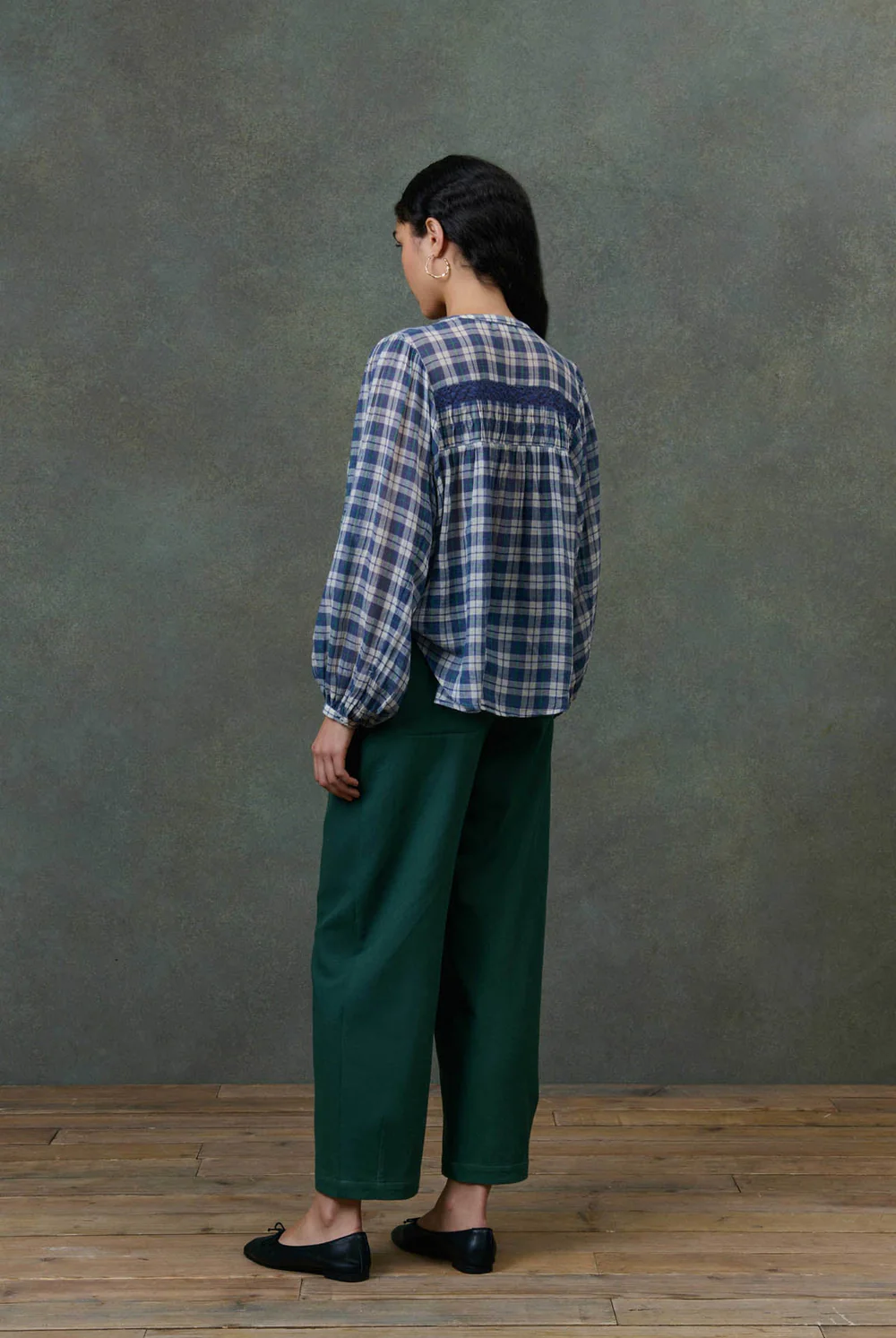 Camisa JALLY cuadros azules Lousie Misha.
