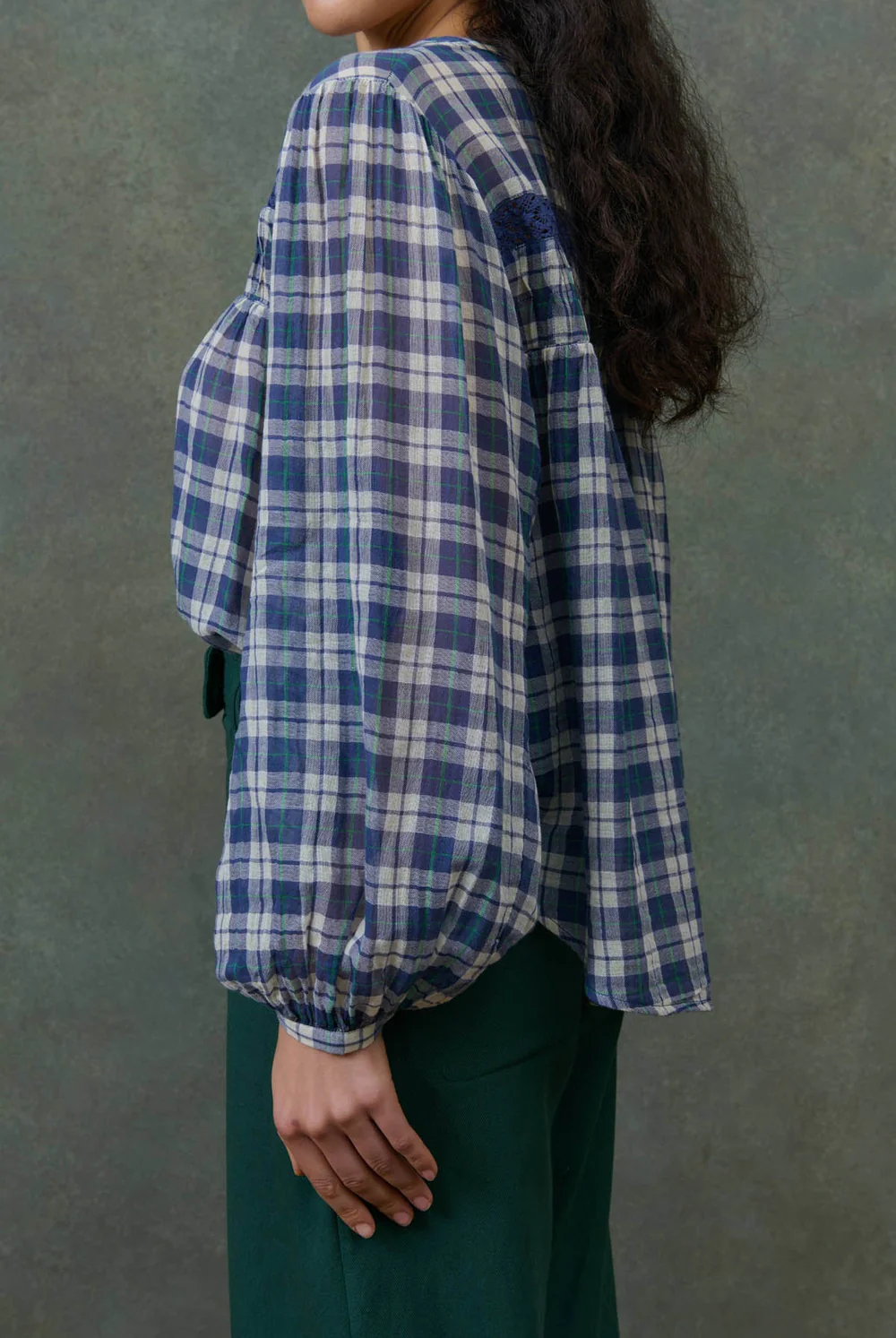 Camisa JALLY cuadros azules Lousie Misha.