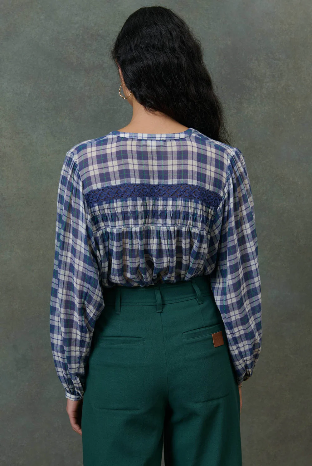 Camisa JALLY cuadros azules Lousie Misha.
