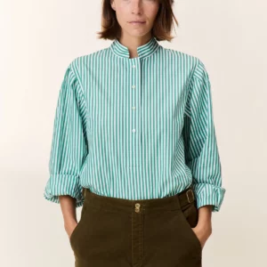 Blusa CALLIE rayas verdes Leon and Harper.