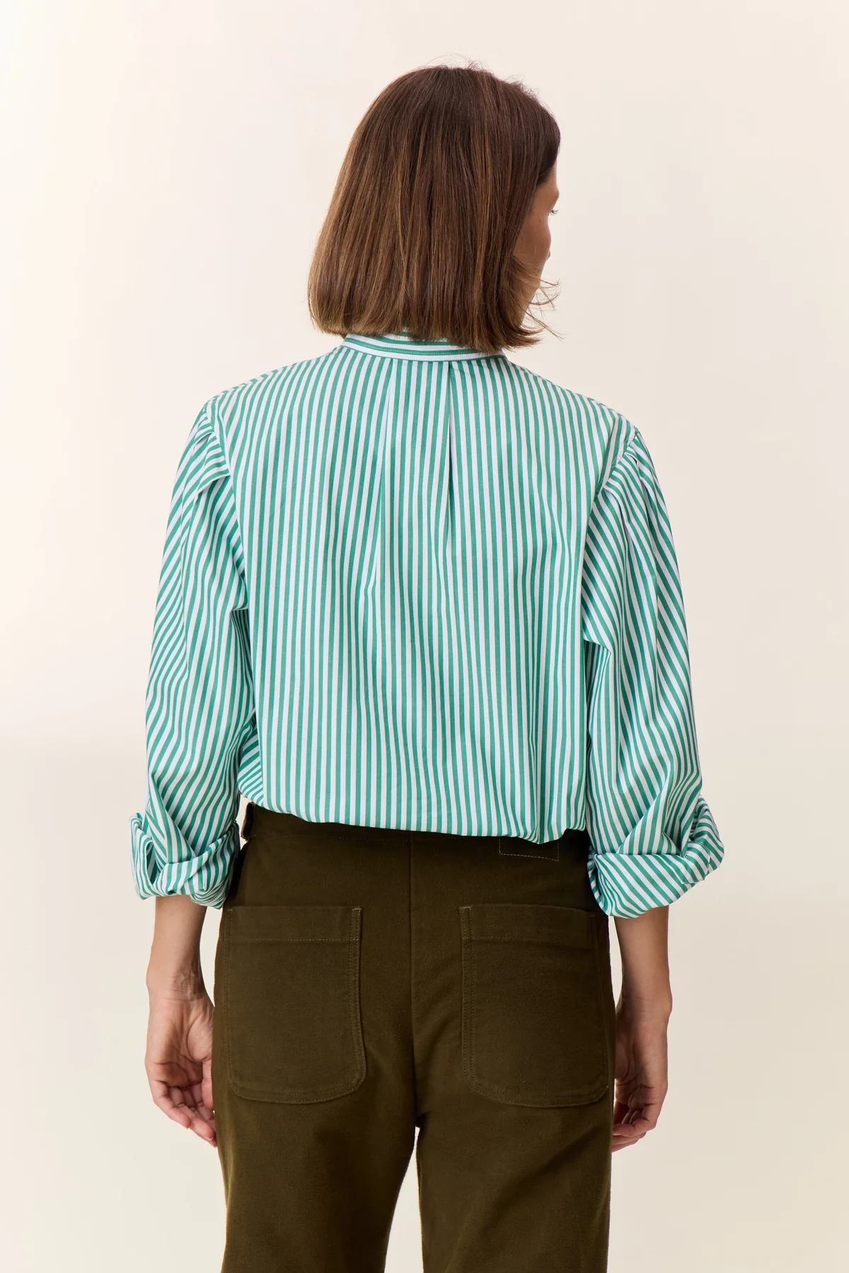 Blusa CALLIE rayas verdes Leon and Harper.