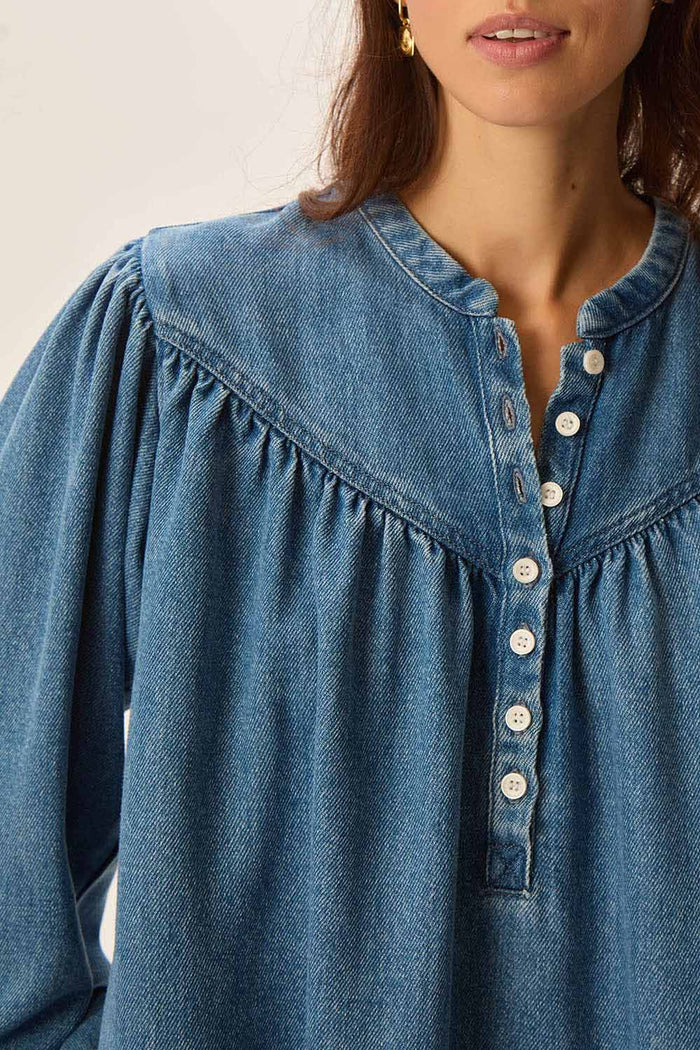 Blusa LAURA azul Des Petits Hauts.