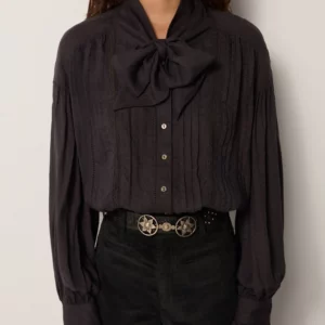 Blusa RIBBON negra Maison Hotel.