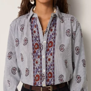 Blusa RUSTIC GROOVE de rayas Maison Hotel.