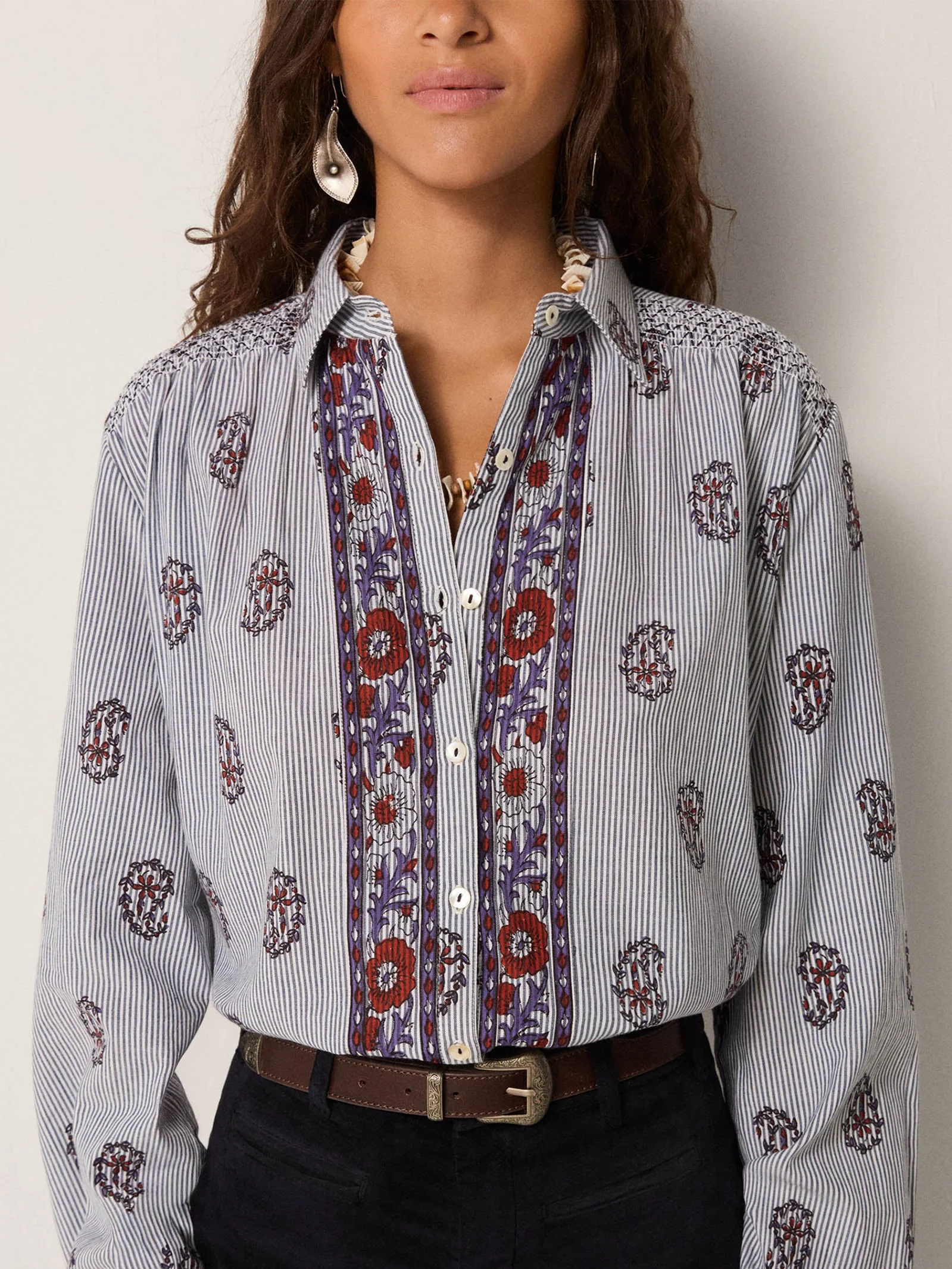 Blusa RUSTIC GROOVE de rayas Maison Hotel.