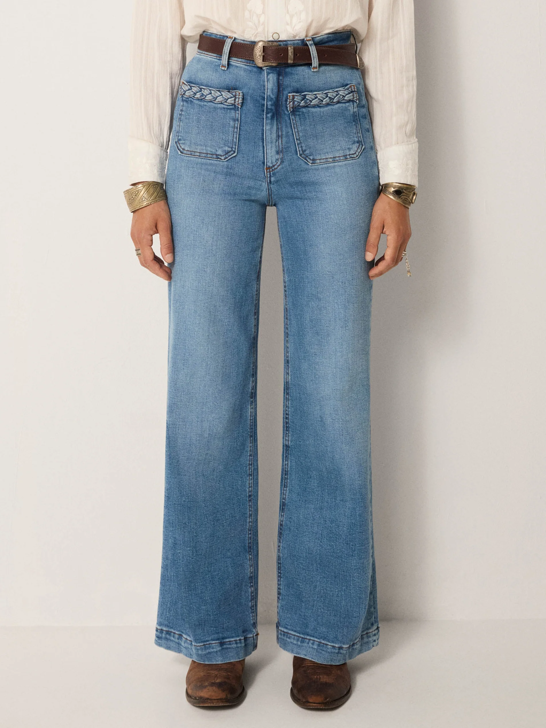 Pantalón vaquero GIULIETTA azul Maison Hotel.