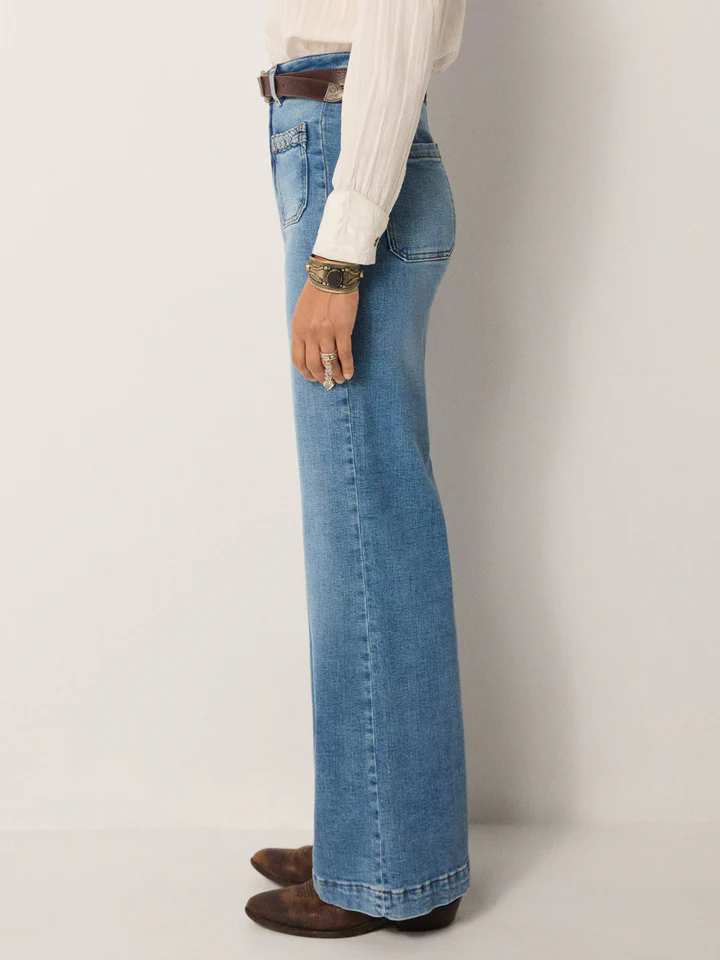 Pantalón vaquero GIULIETTA azul Maison Hotel.