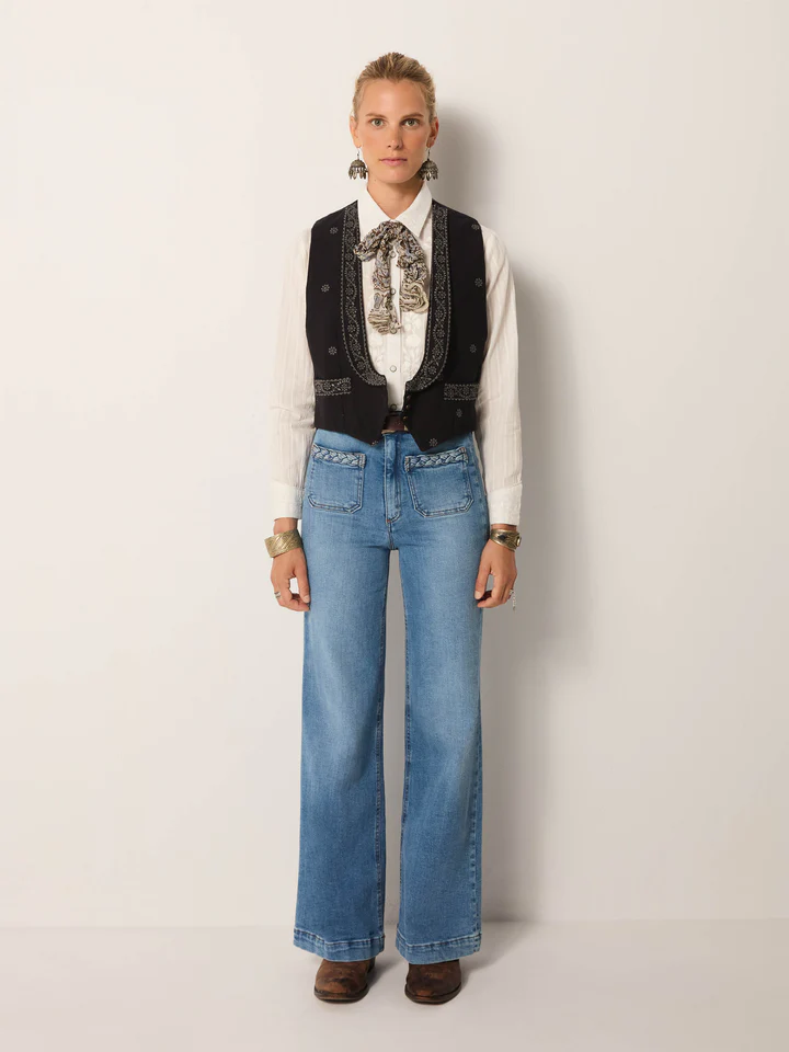 Pantalón vaquero GIULIETTA azul Maison Hotel.