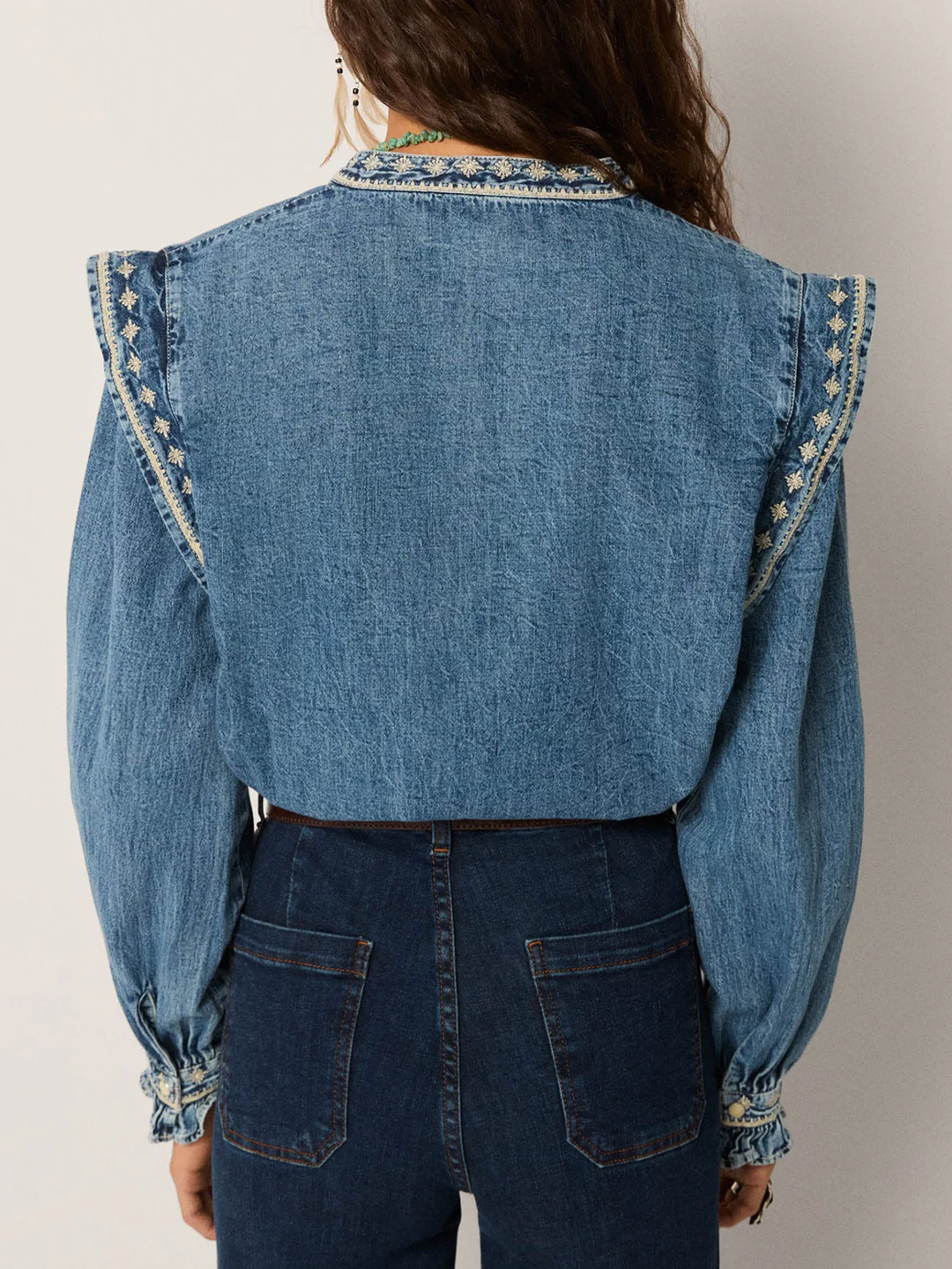Blusa CAMPO NARCISO azul Maison Hotel.