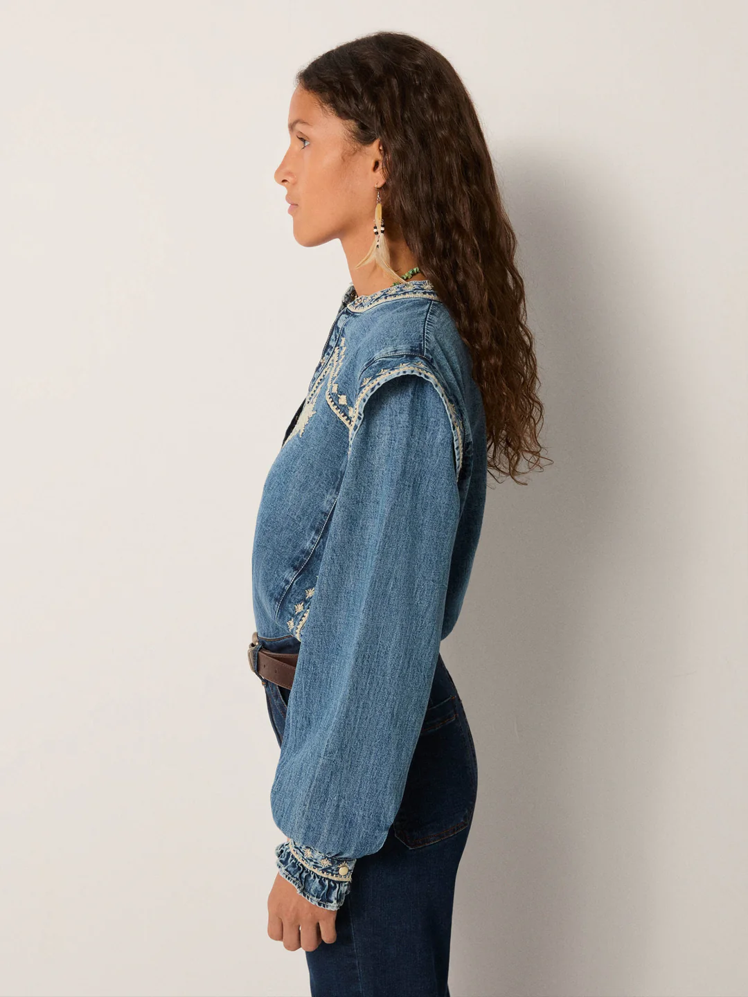 Blusa CAMPO NARCISO azul Maison Hotel.
