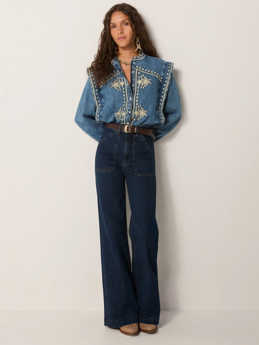 Blusa CAMPO NARCISO azul Maison Hotel.