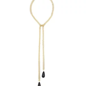 Collar ESPIGA perla negra.