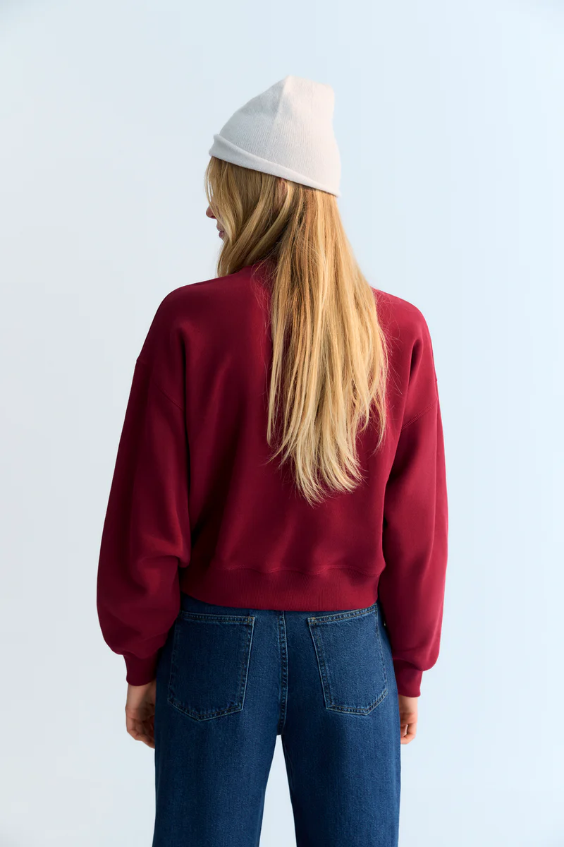 Sudadera NOWHERE granate The New Sociaty.