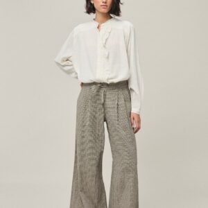 Pantalón ANCHO CUADRO tostado Mi& Co.