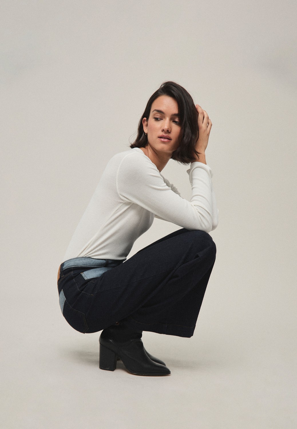 Pantalón  BICOLOR azul Mi&Co.