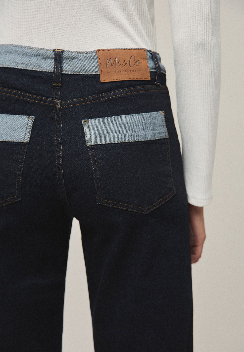 Pantalón  BICOLOR azul Mi&Co.