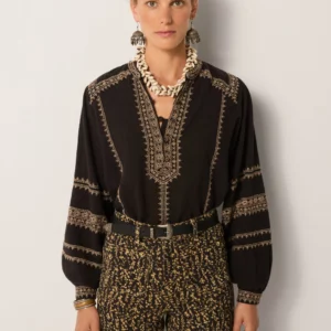 Blusa ORISSA negra Maison HOtel.