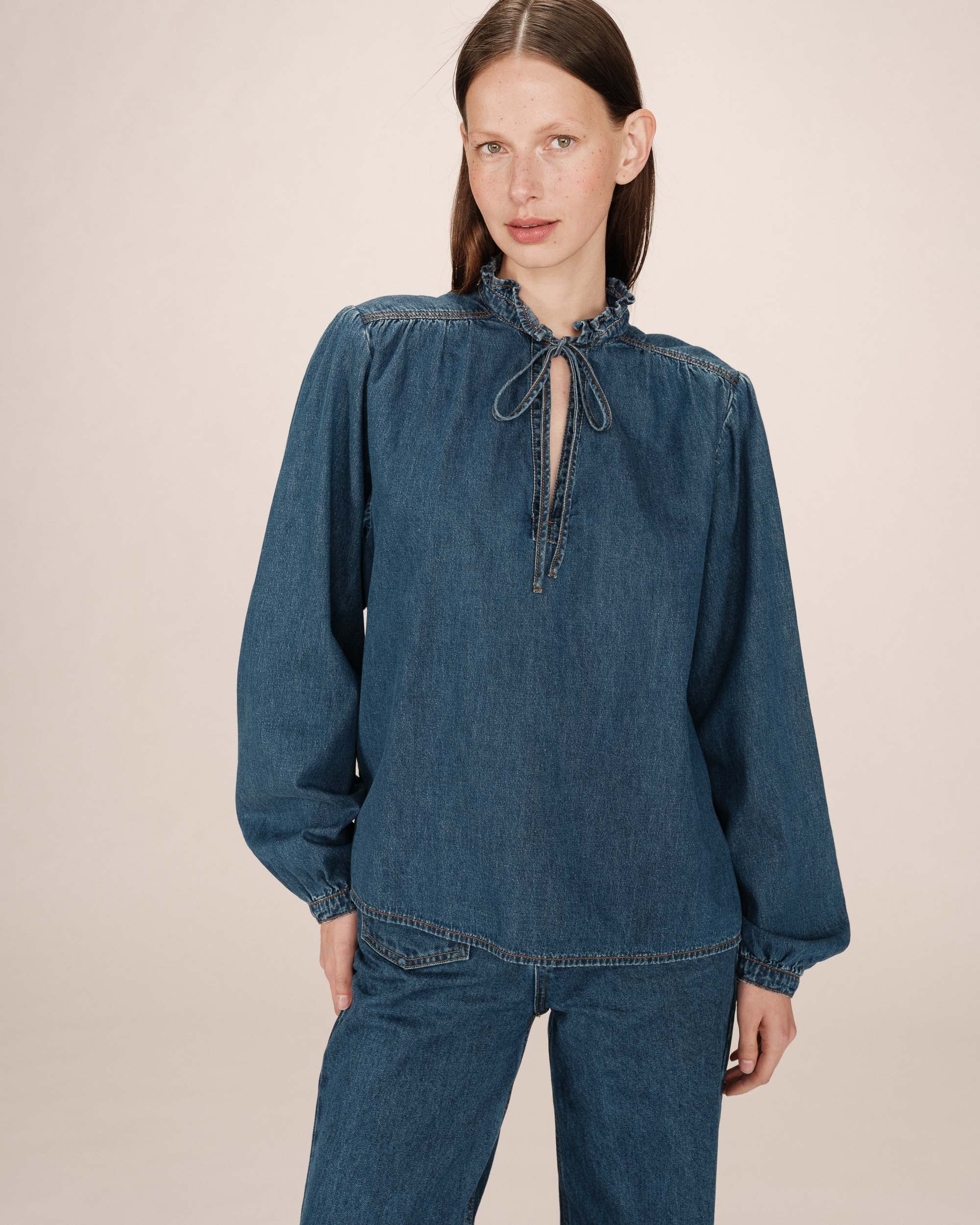 Blusa vaquera SALSA azul Grace and Mila.