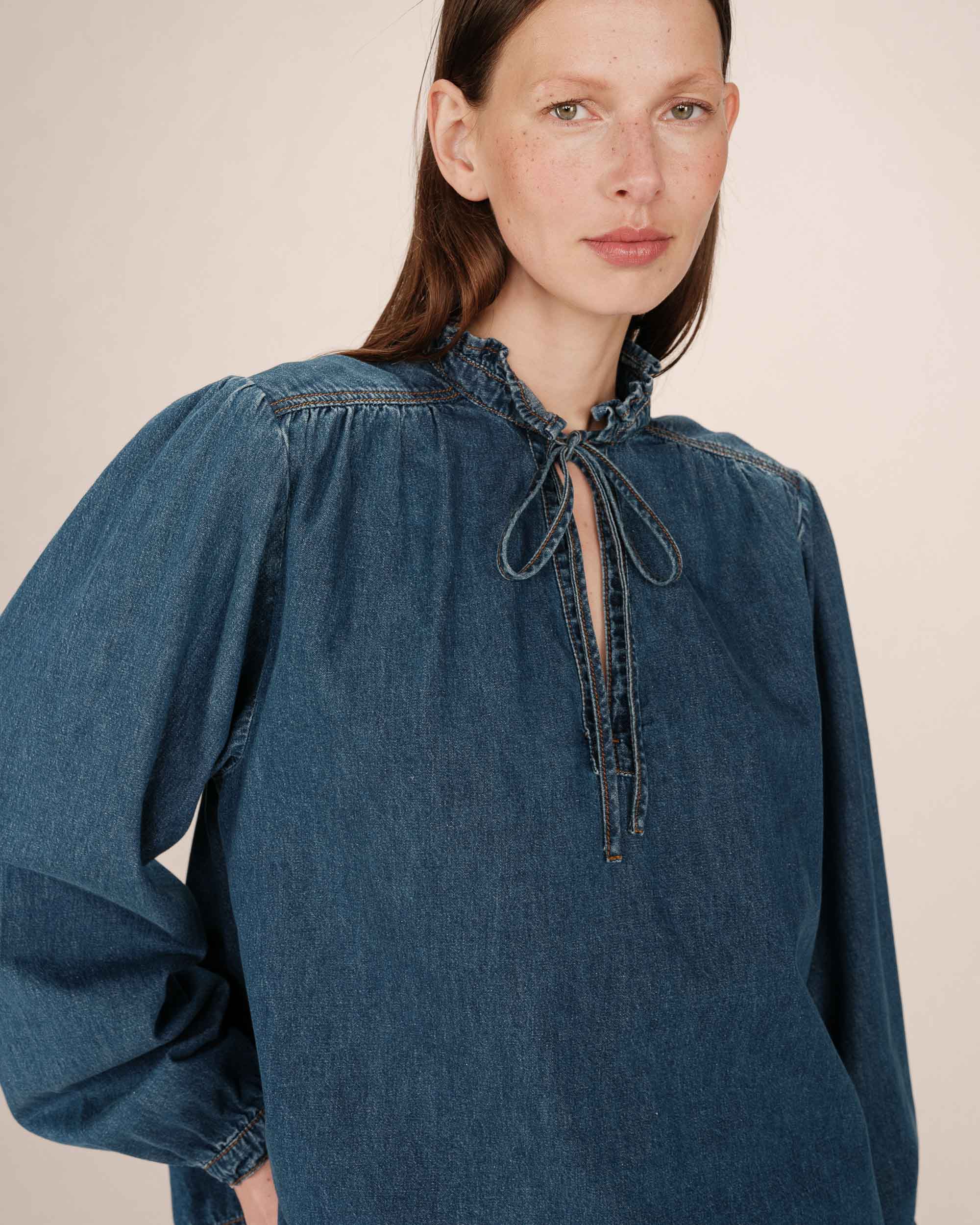 Blusa vaquera SALSA azul Grace and Mila.