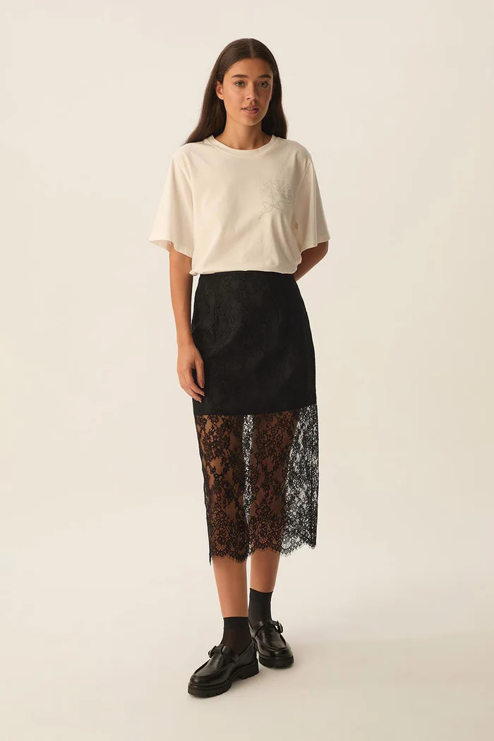 Falda SANARY negra Des Petits Hauts.
