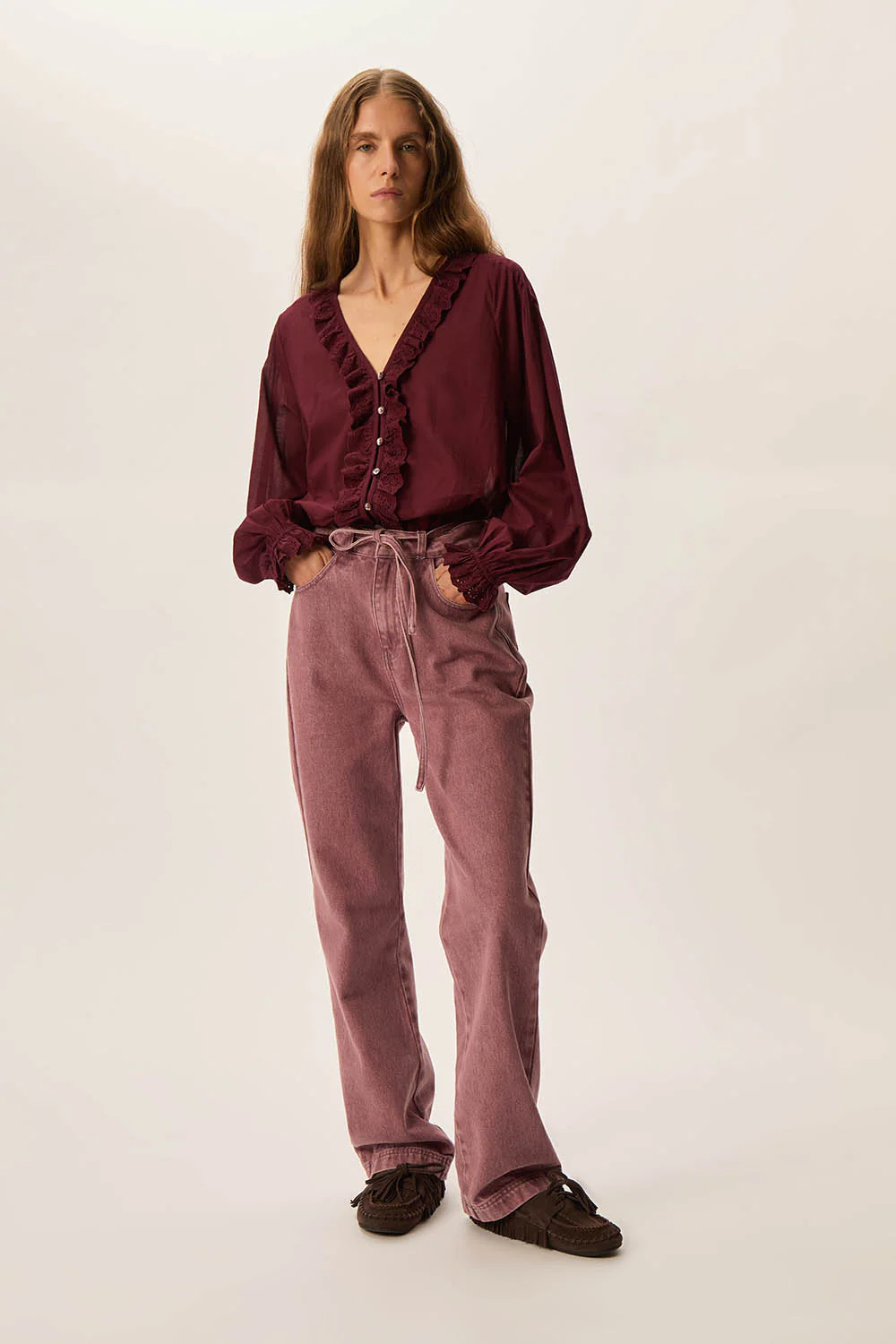 Blusa SOTO granate Des Petits Hauts.