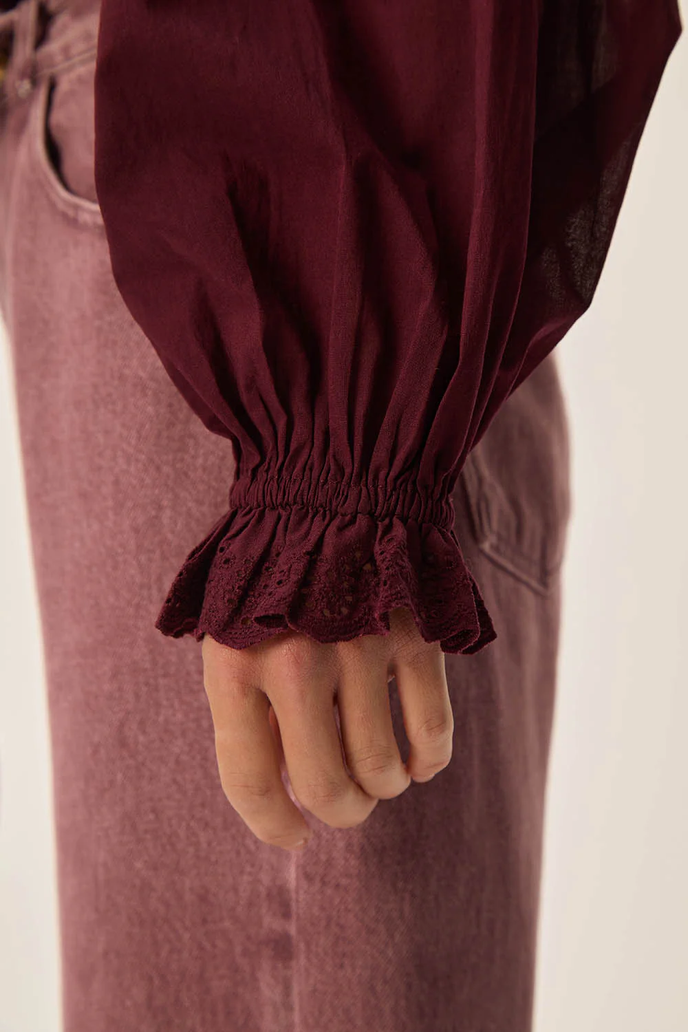 Blusa SOTO granate Des Petits Hauts.