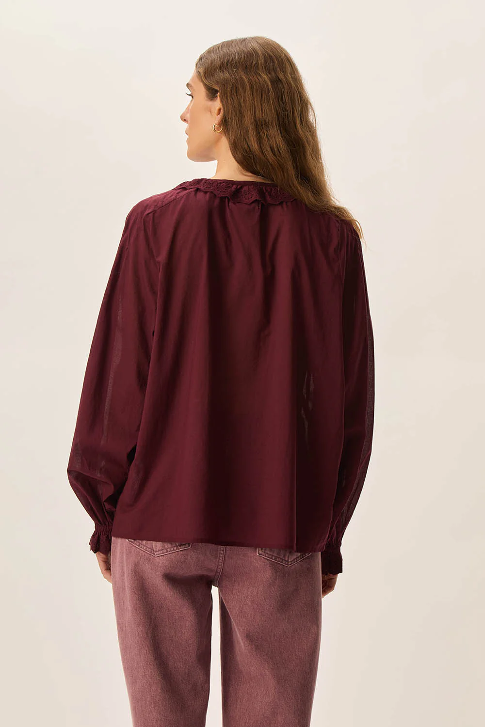 Blusa SOTO granate Des Petits Hauts.