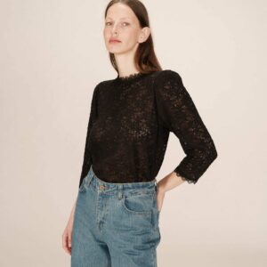 Blusa STELA negra Grace and Mila.