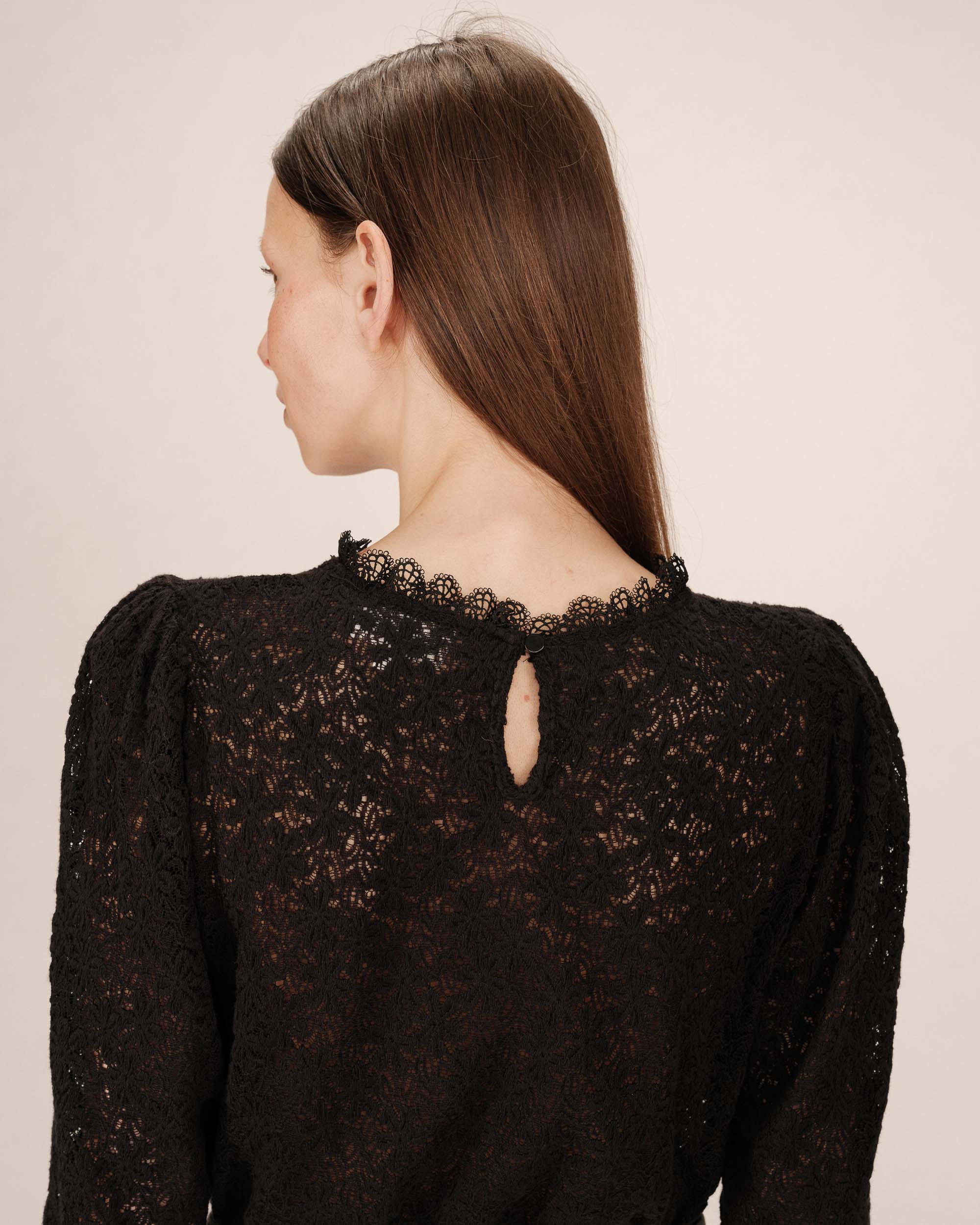 Blusa STELA negra Grace and Mila.