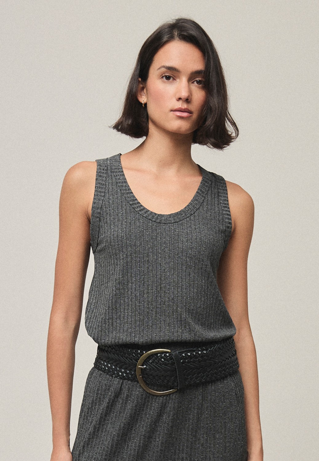 Top CANALE gris Mi&Co.