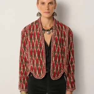 Chaqueta DEVENDRA rojo estampado Maison Hotel.