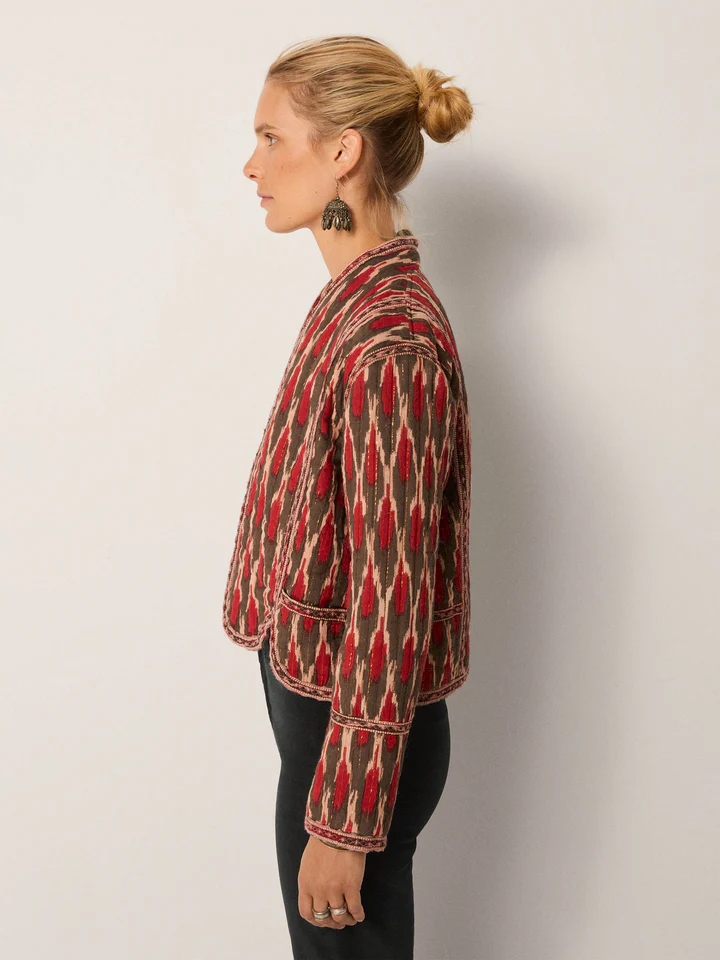 Chaqueta DEVENDRA rojo estampado Maison Hotel.