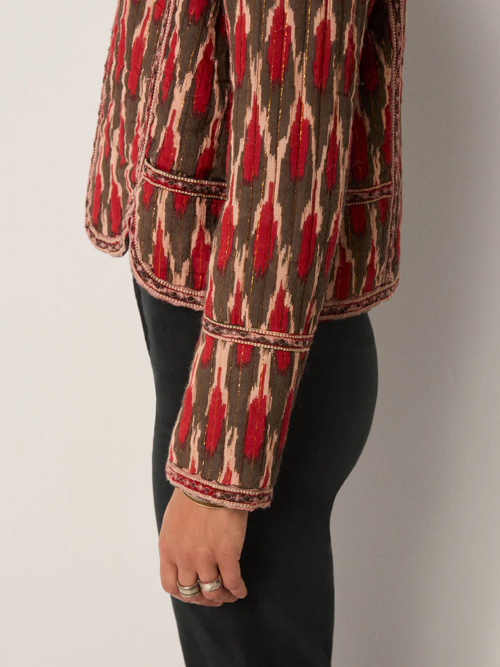 Chaqueta DEVENDRA rojo estampado Maison Hotel.