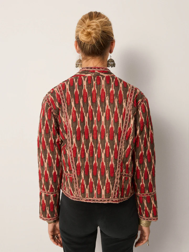 Chaqueta DEVENDRA rojo estampado Maison Hotel.