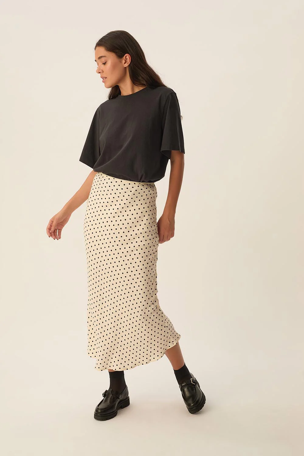 Falda YELANI crudo lunares Des Petits Hauts.