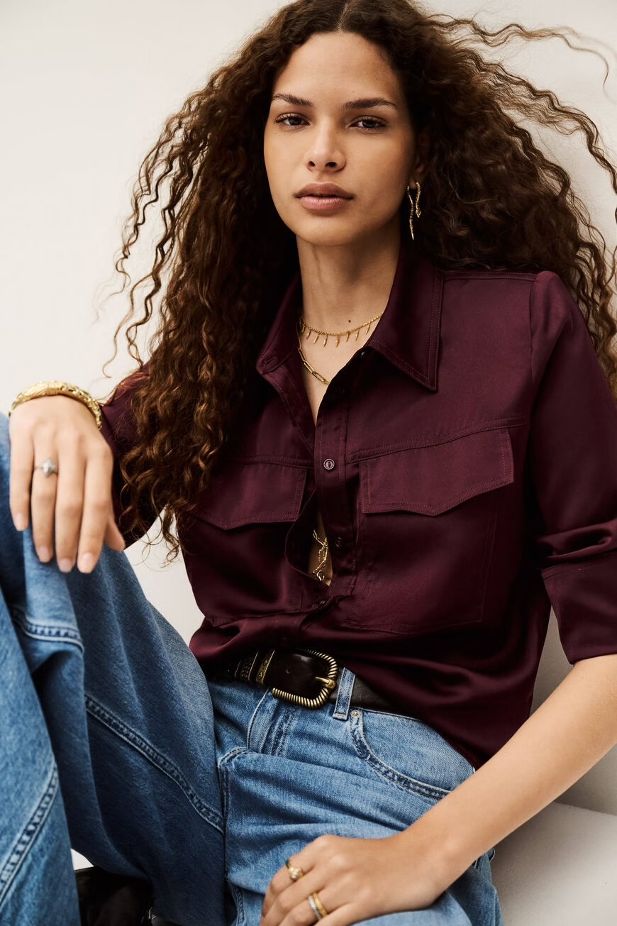 Camisa CANOLI granate Ba&sh.