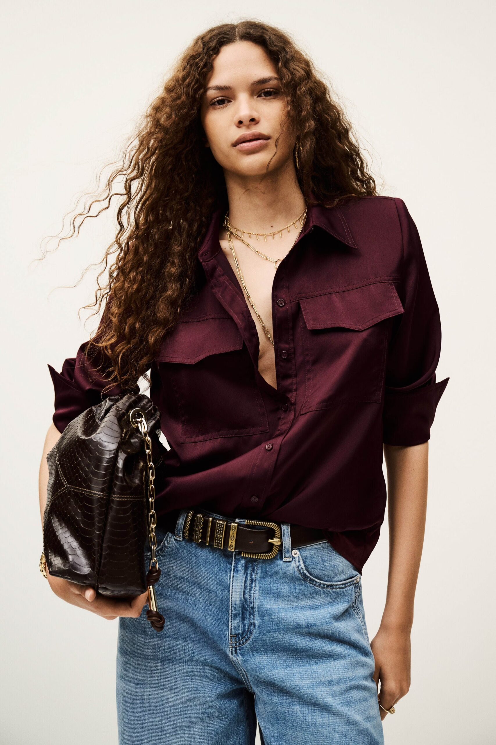 Camisa CANOLI granate Ba&sh.