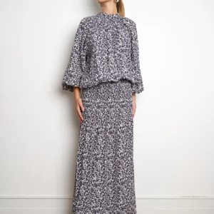 Vestido LEO estampado azul Magnolya.