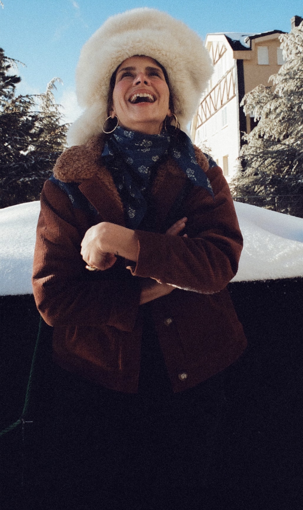 Chaqueta camel/ azul PARSON Josephine.