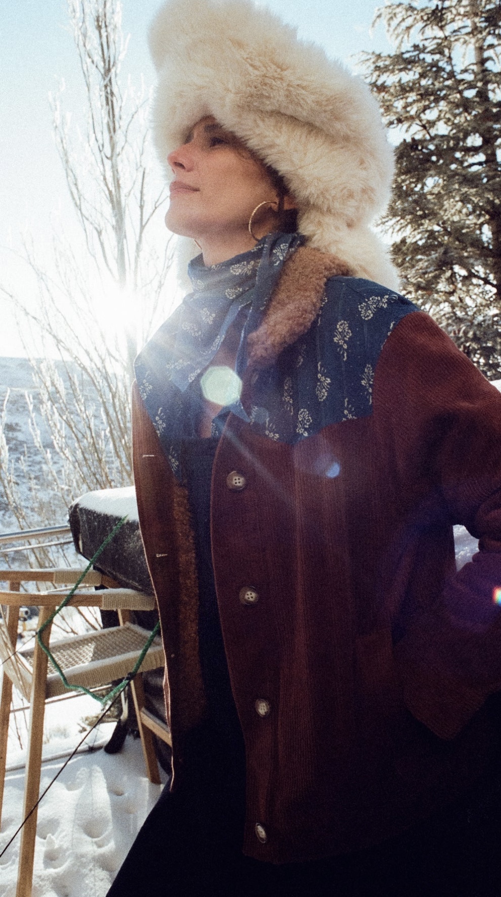 Chaqueta camel/ azul PARSON Josephine.
