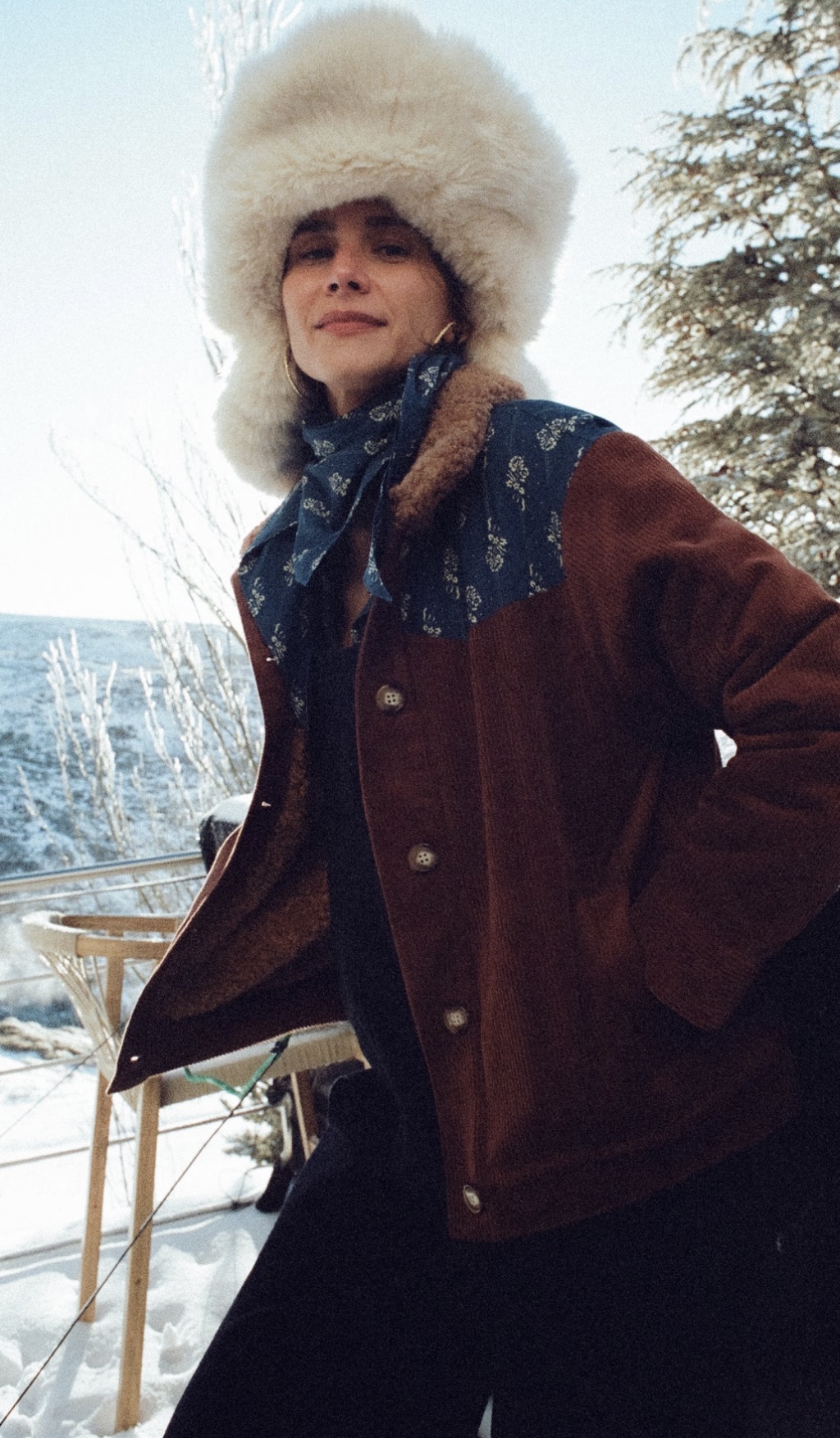 Chaqueta camel/ azul PARSON Josephine.