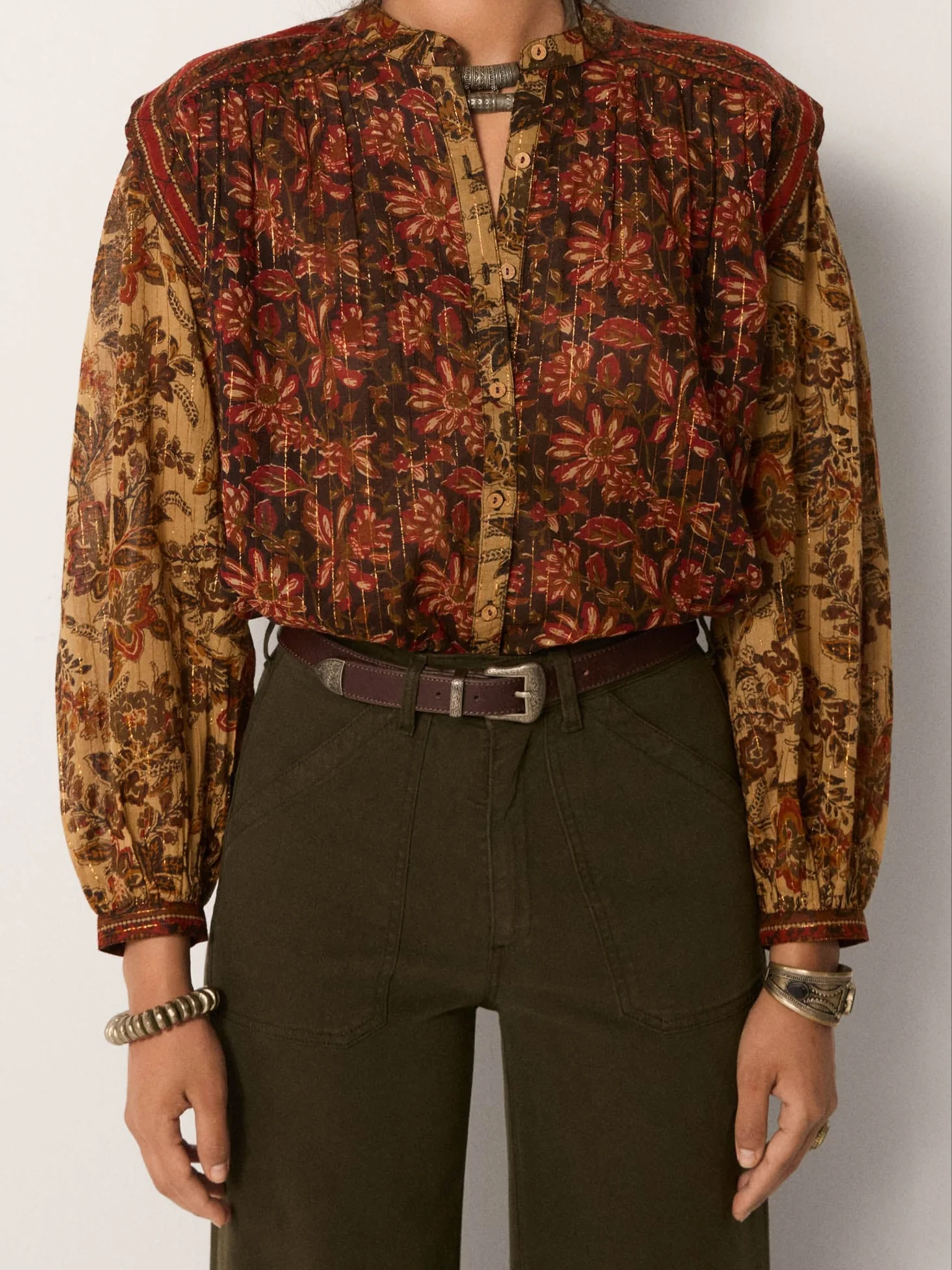 Blusa ADELE granate Maison Hotel.