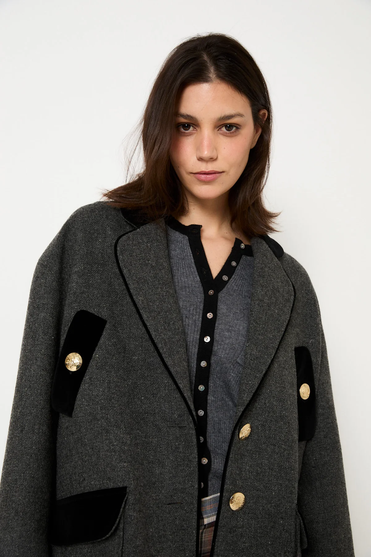 Chaquetón DAKOTA gris Sophi and Lu.