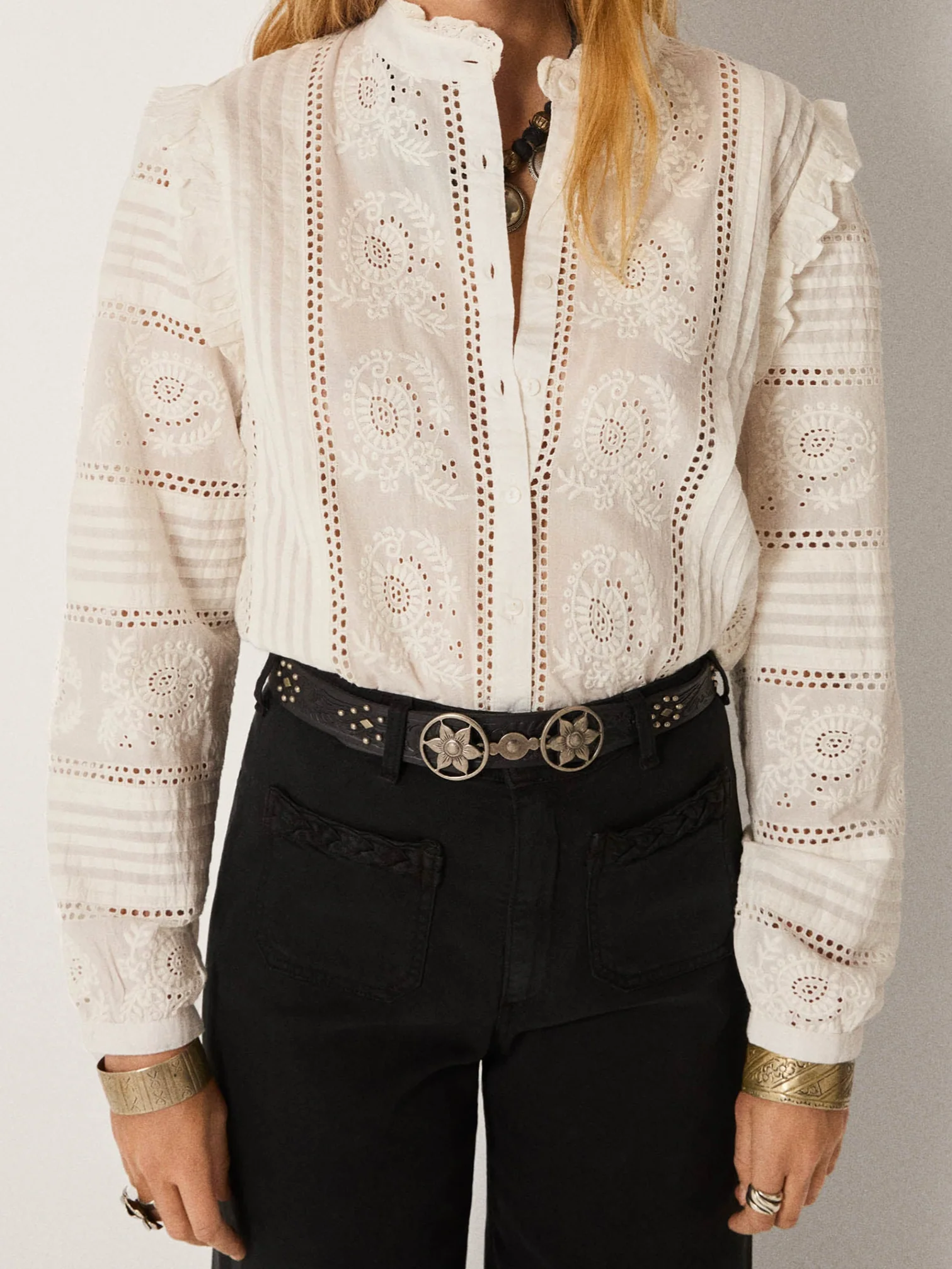 Blusa DELPHINE marfil Maison Hotel.