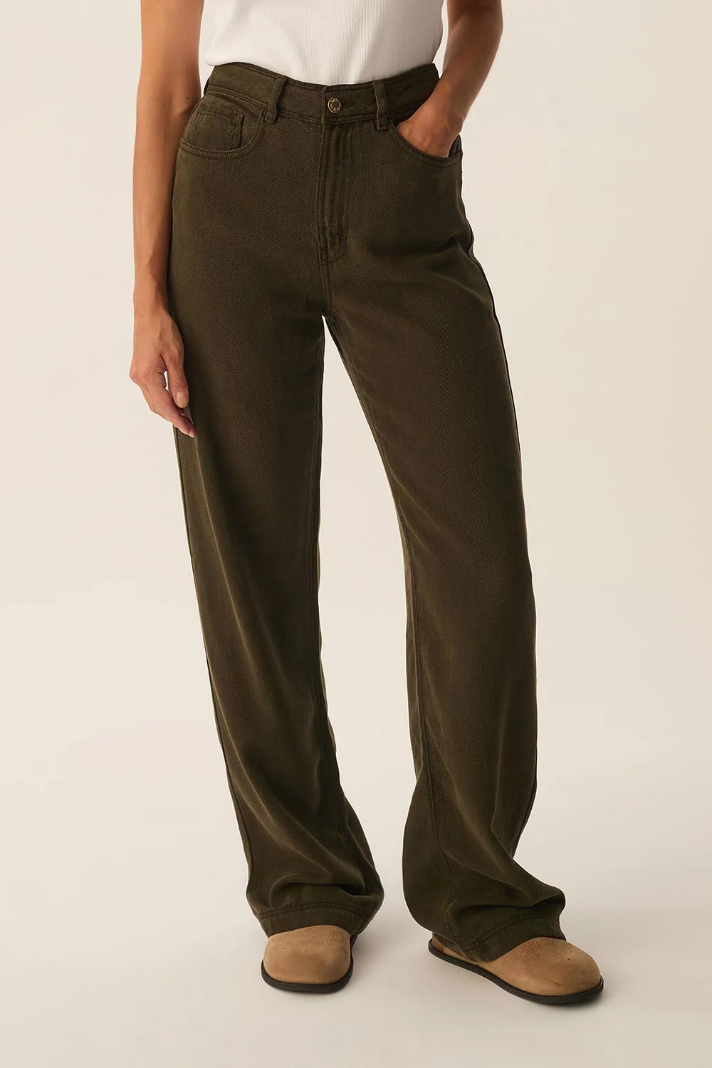 Pantalón LOUIZI caqui Des Petits Hauts.
