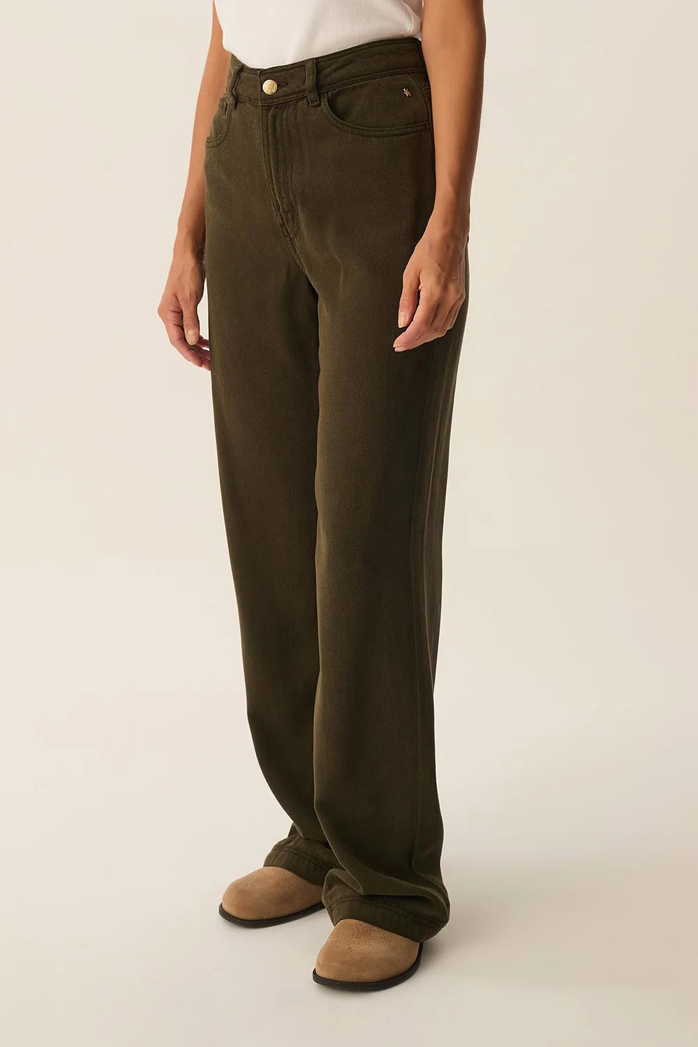 Pantalón LOUIZI caqui Des Petits Hauts.
