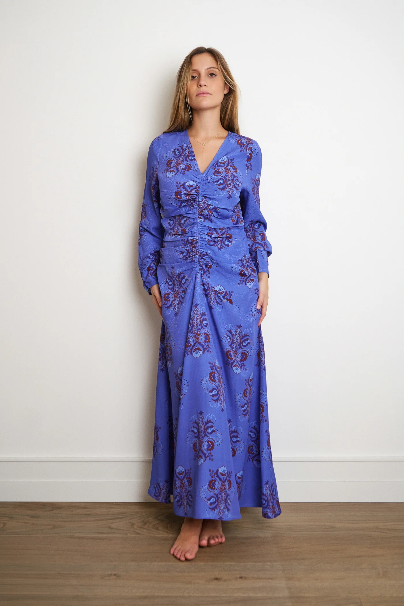 Vestido PAMELA flores azules Magnolya.