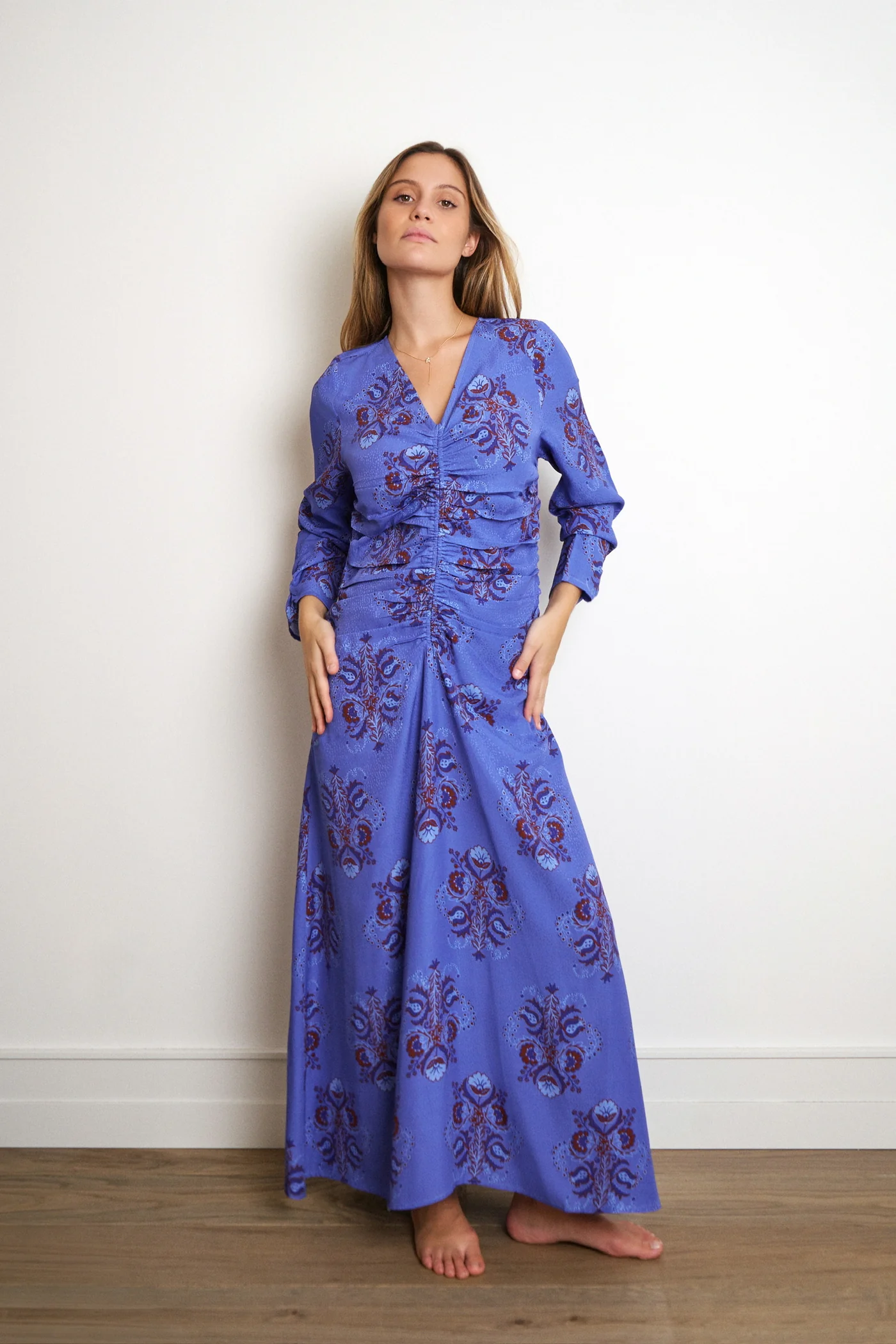 Vestido PAMELA flores azules Magnolya.